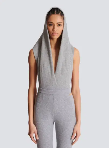 Balmain Draped bodysuit with hood | Thumbnail 7