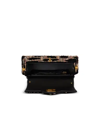 Balmain B-Buzz Dynasty bag in embroidered velvet | Thumbnail 7