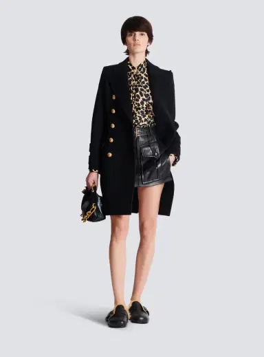 Balmain Leopard print ruffled shirt | Thumbnail 2