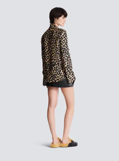 Balmain Leopard print ruffled shirt | Thumbnail 4