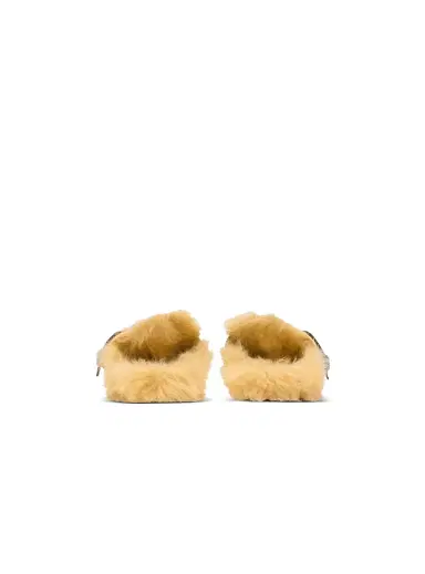 Balmain Faux fur-lined mules | Thumbnail 4