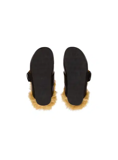 Balmain Faux fur-lined mules | Thumbnail 6