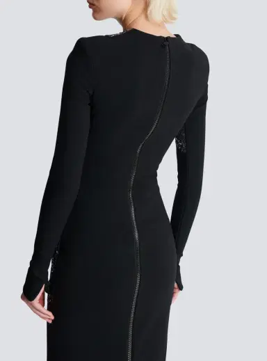 Balmain Long embroidered dress with Face motif | Thumbnail 6