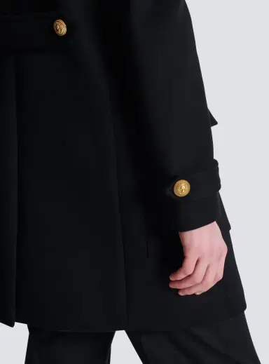 Balmain Wool and cashmere coat with detachable bib front | Thumbnail 5
