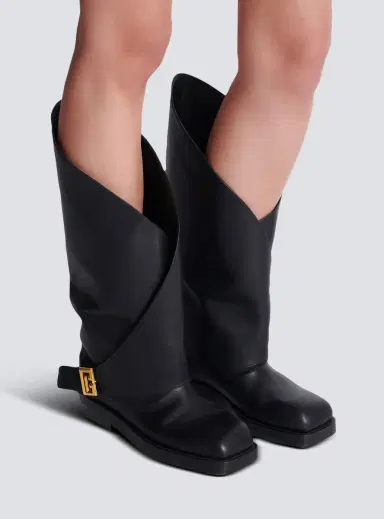 Balmain Twist flat leather boots | Thumbnail 2 Balmain Twist flat leather boots | Thumbnail 2