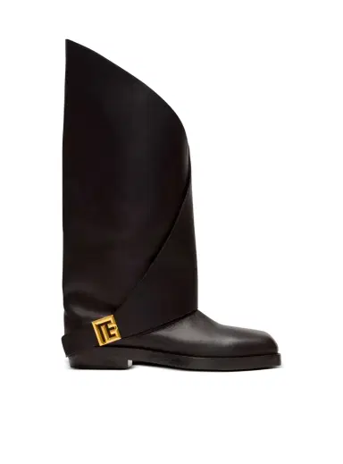 Balmain Twist flat leather boots | Thumbnail 1 Balmain Twist flat leather boots | Thumbnail 1