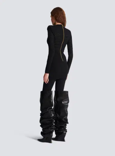 Balmain Short sequin dress in crocodile knit | Thumbnail 4