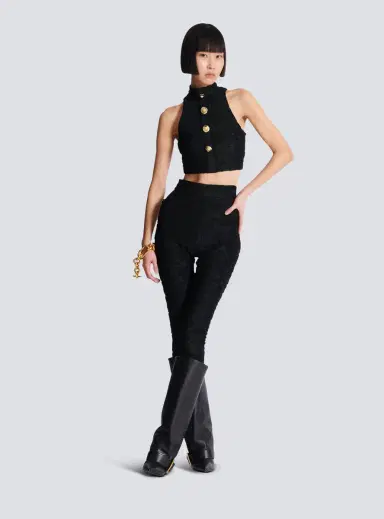 Balmain Baroque pattern buttoned top | Thumbnail 2