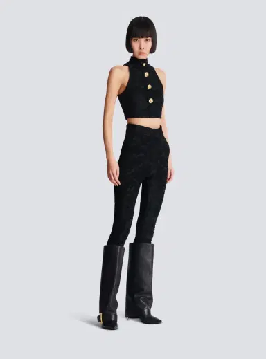 Balmain Baroque pattern buttoned top | Thumbnail 3