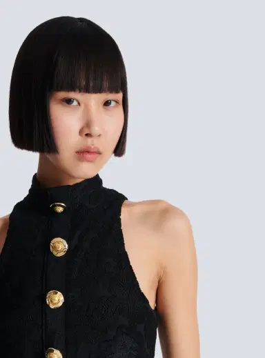 Balmain Baroque pattern buttoned top | Thumbnail 5