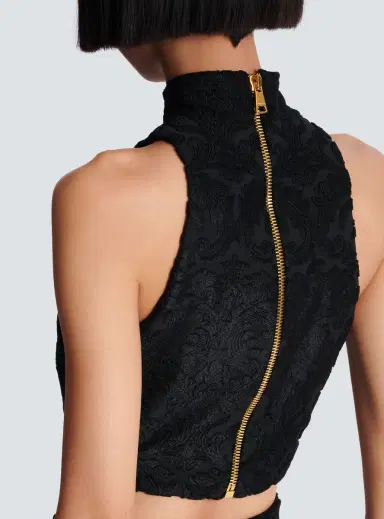 Balmain Baroque pattern buttoned top | Thumbnail 6