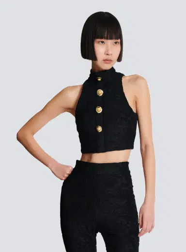 Balmain Baroque pattern buttoned top | Thumbnail 7