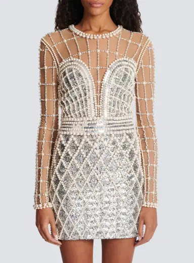 Balmain Short beaded dress | Thumbnail 8