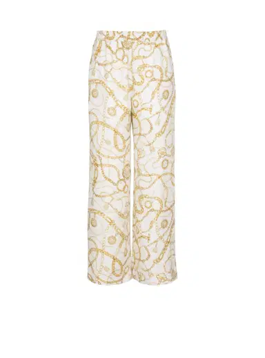 Balmain Flowing printed silk trousers with Chains pattern | Thumbnail 1 Balmain Flowing printed silk trousers with Chains pattern | Thumbnail 1