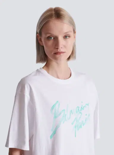 Balmain Boxy T-shirt with Paris Brush print | Thumbnail 6 Balmain Boxy T-shirt with Paris Brush print | Thumbnail 6