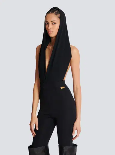 Balmain Draped bodysuit with hood | Thumbnail 5