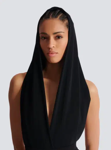 Balmain Draped bodysuit with hood | Thumbnail 6