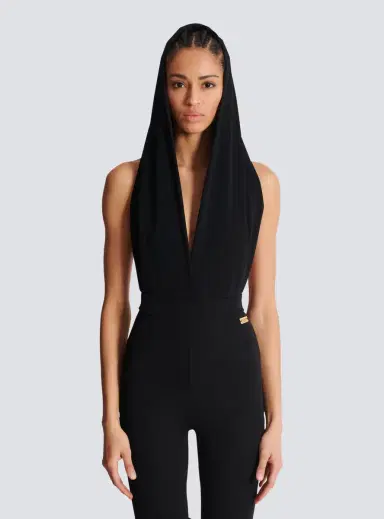 Balmain Draped bodysuit with hood | Thumbnail 7