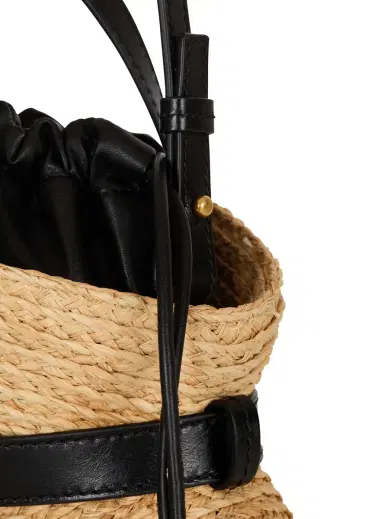 Balmain Shuffle Mini bag in raffia | Thumbnail 6 Balmain Shuffle Mini bag in raffia | Thumbnail 6