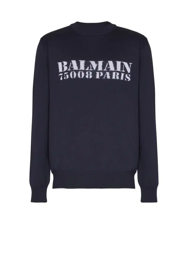 Balmain Stamp merino wool jumper