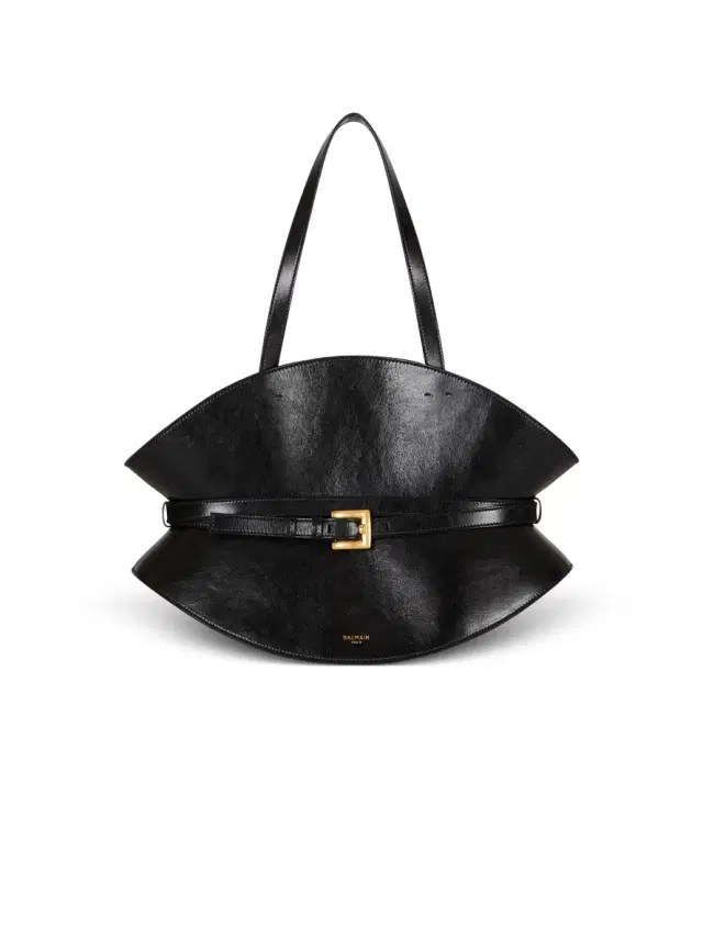 Balmain Medium Shuffle bag in calfskin leather