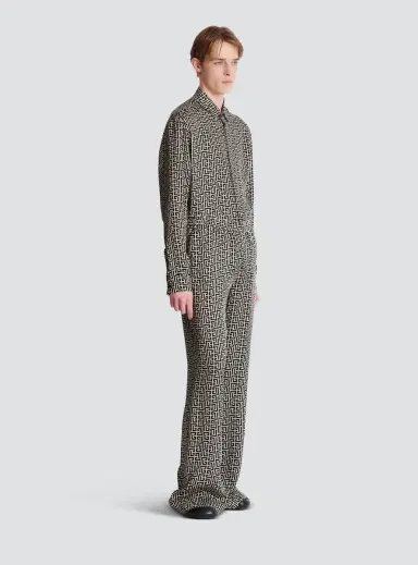 Balmain Monogrammed flowing trousers | Thumbnail 3