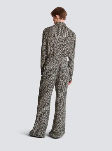 Balmain Monogrammed flowing trousers | Thumbnail 4