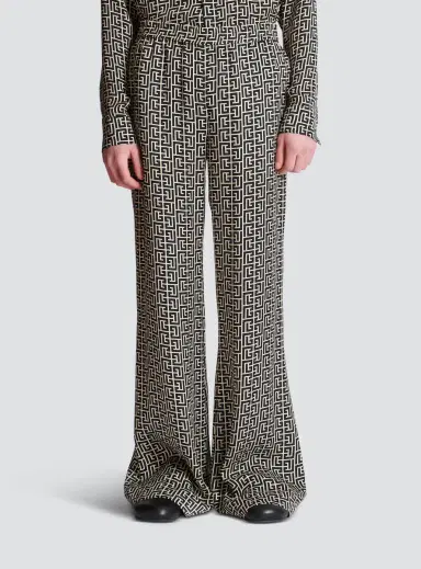 Balmain Monogrammed flowing trousers | Thumbnail 6