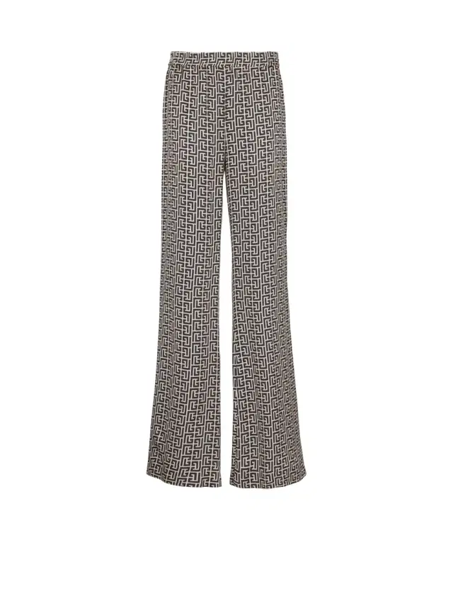 Balmain Monogrammed flowing trousers