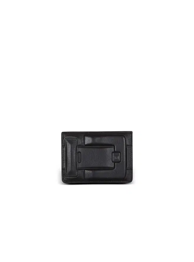 Balmain Anthem calfskin leather card holder