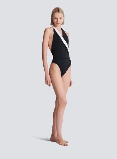 Balmain Two-tone one-piece swimsuit | Thumbnail 3
