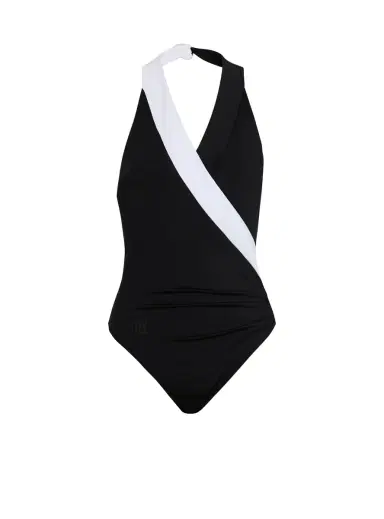 Balmain Two-tone one-piece swimsuit | Thumbnail 1