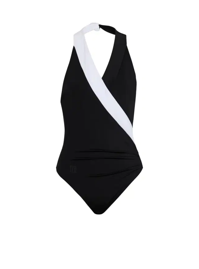 Balmain Two-tone one-piece swimsuit