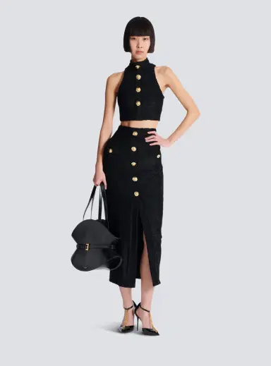 Balmain Baroque pattern midi skirt | Thumbnail 2
