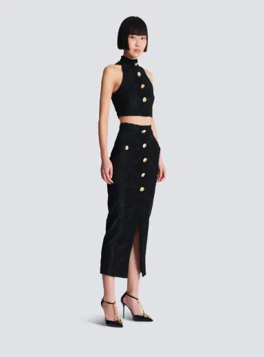 Balmain Baroque pattern midi skirt | Thumbnail 3