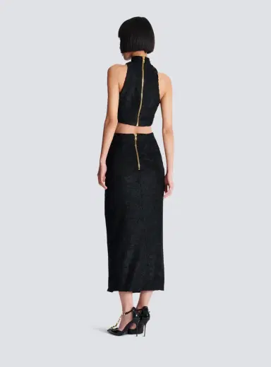 Balmain Baroque pattern midi skirt | Thumbnail 4