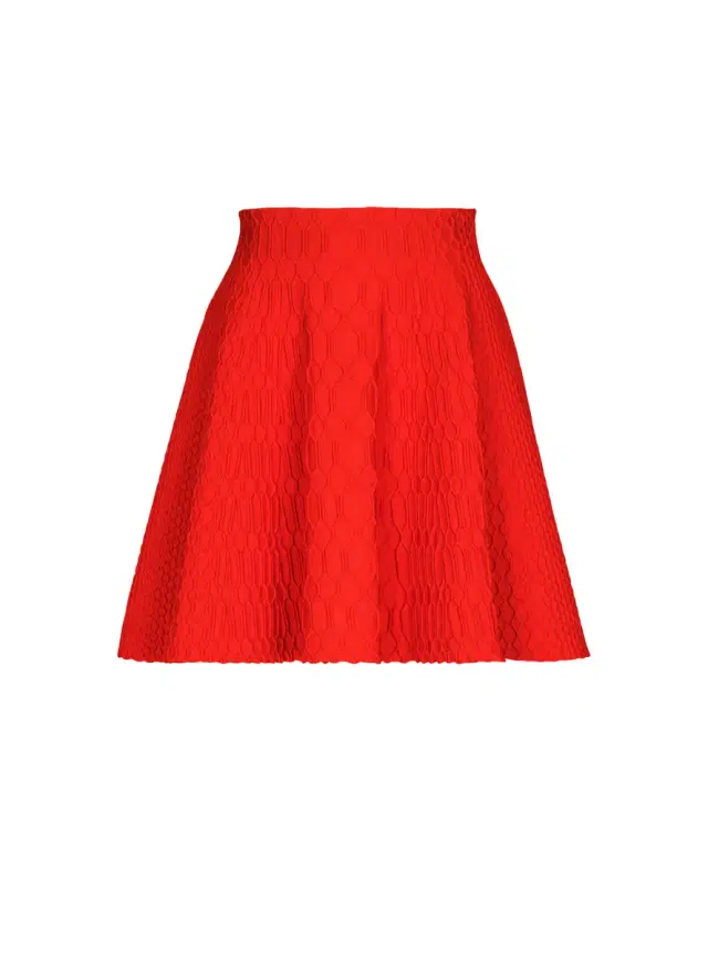 Balmain Flared crocodile-knit skirt