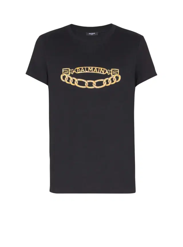 Balmain Chaînes Logo printed T-shirt