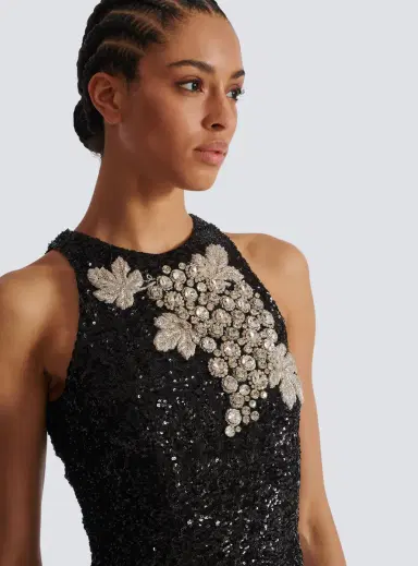 Balmain Sequin dress with Grape embroidery | Thumbnail 5
