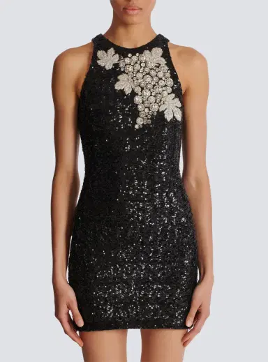 Balmain Sequin dress with Grape embroidery | Thumbnail 8