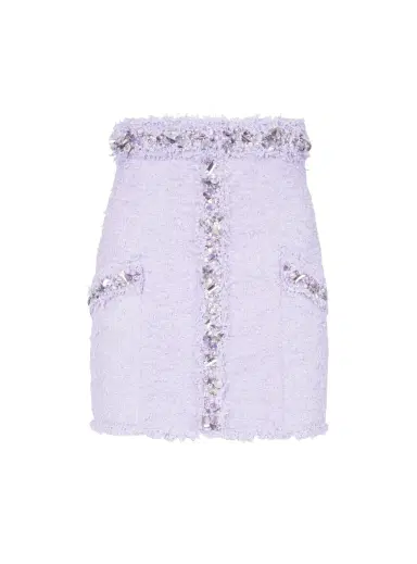 Balmain Tweed skirt with embroidered details | Thumbnail 1
