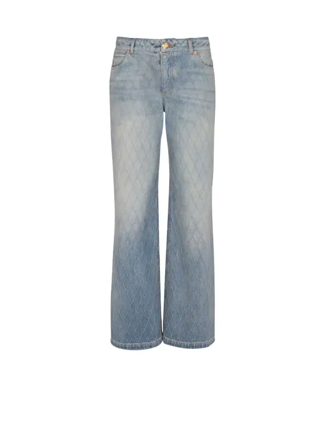 Diamond denim straight-fit jeans