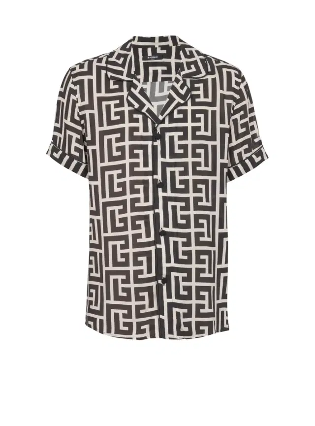 Balmain Pyjama shirt with monogrammed print