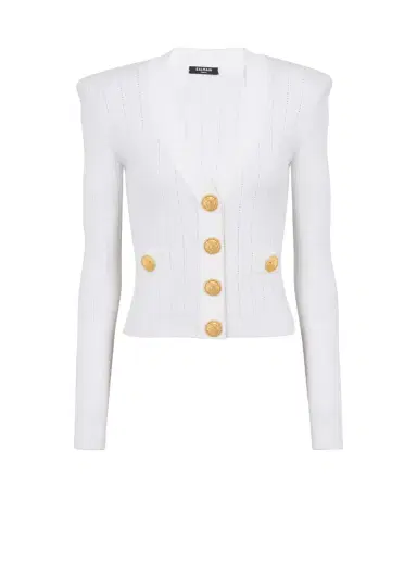 Balmain Cropped knit cardigan | Thumbnail 1 Balmain Cropped knit cardigan | Thumbnail 1