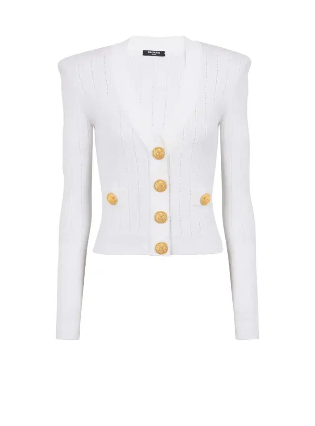 Cropped knit cardigan