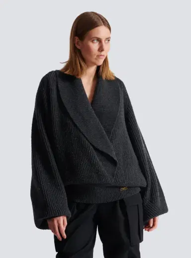 Balmain Oversized wrap knit jumper | Thumbnail 5 Balmain Oversized wrap knit jumper | Thumbnail 5