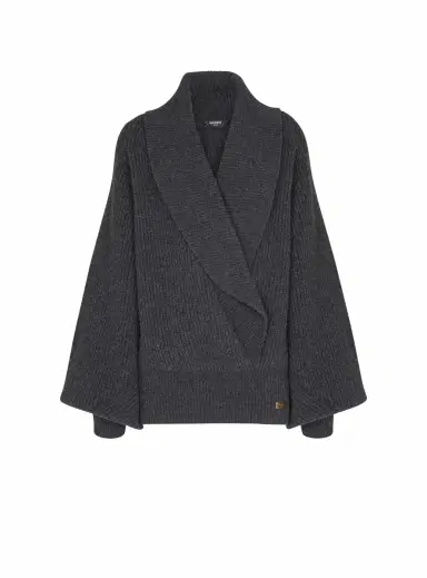 Balmain Oversized wrap knit jumper | Thumbnail 1 Balmain Oversized wrap knit jumper | Thumbnail 1