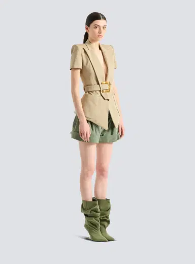 Balmain Belted gabardine Anthem jacket | Thumbnail 3