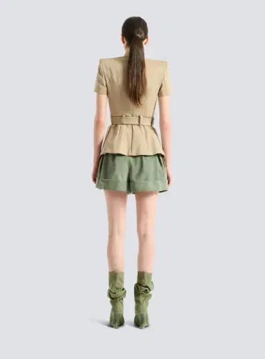 Balmain Belted gabardine Anthem jacket | Thumbnail 4
