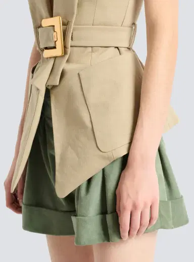 Balmain Belted gabardine Anthem jacket | Thumbnail 6